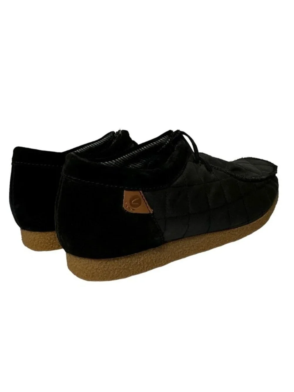 Clarks Mens Shacre II Step Moc Loafers Size 12 Wide Black Casual Suede Textile